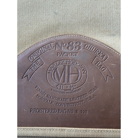 Vtg Ghurka Marley Hodgson #83 The Packet Canvas & Leather Garment Bag 1988 K 198 - Picture 3 of 16